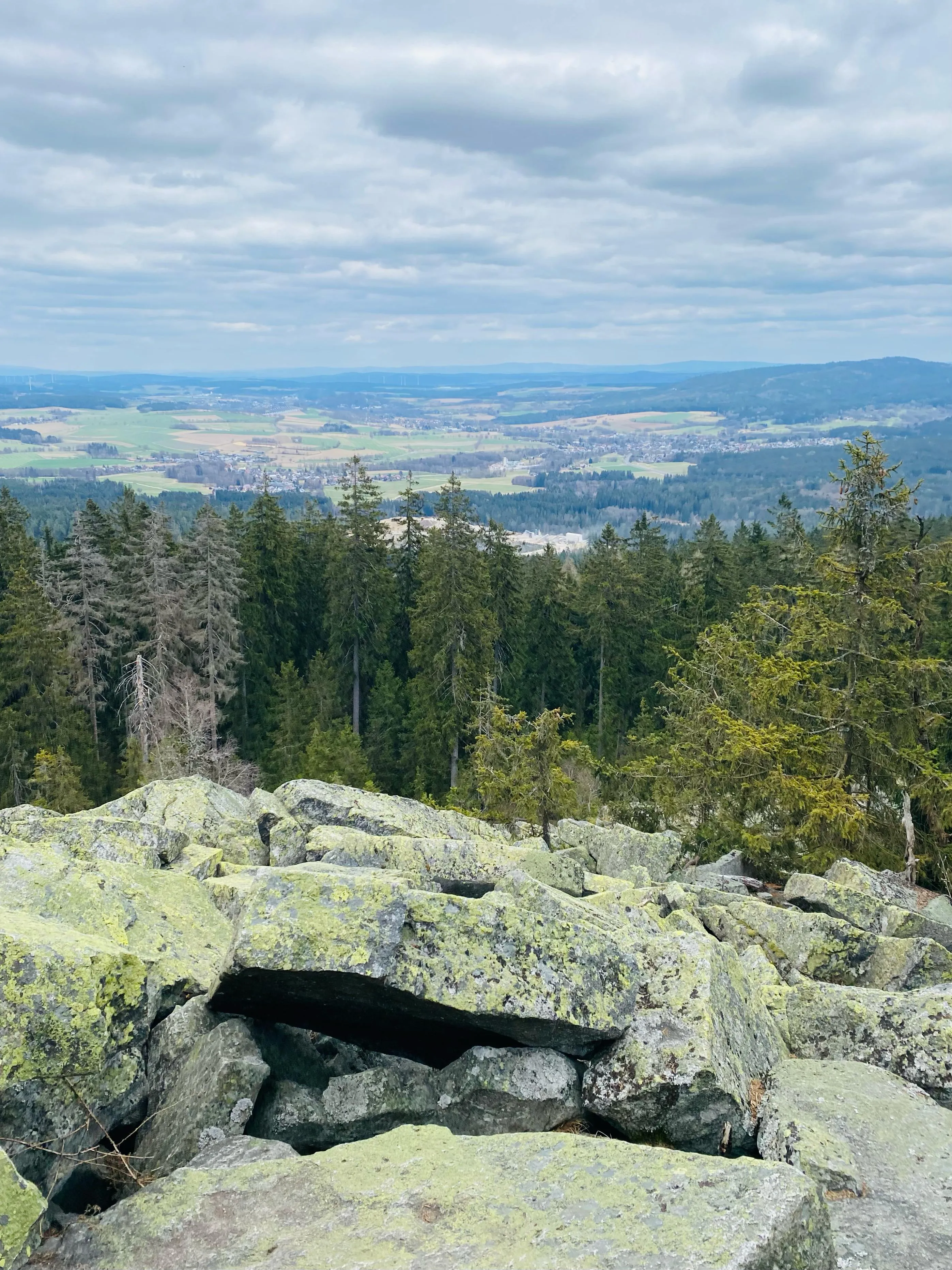 Aussicht über das Fichtelgebirge am Tag des Laufs.